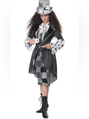 California Costume MAD HATTER Adult Women Fairy Tales Sz L Halloween Show